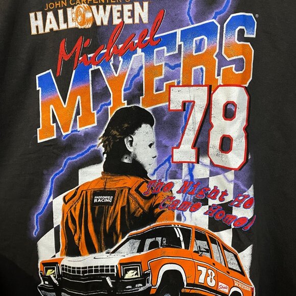 John Carpenter's Halloween Michael Myers Racing 78 T-Shirt Large - Picture 2 of 4
